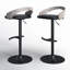 Tabouret de bar réglable Laurenzio avec repose-pieds arrondi en T-758589266-789590281