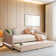 Keevin Teddy Fleece Daybed with Trundle and Smarter LED lights