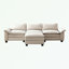 Canapé modulaire rembourré en velours avec repose-pieds-105504408