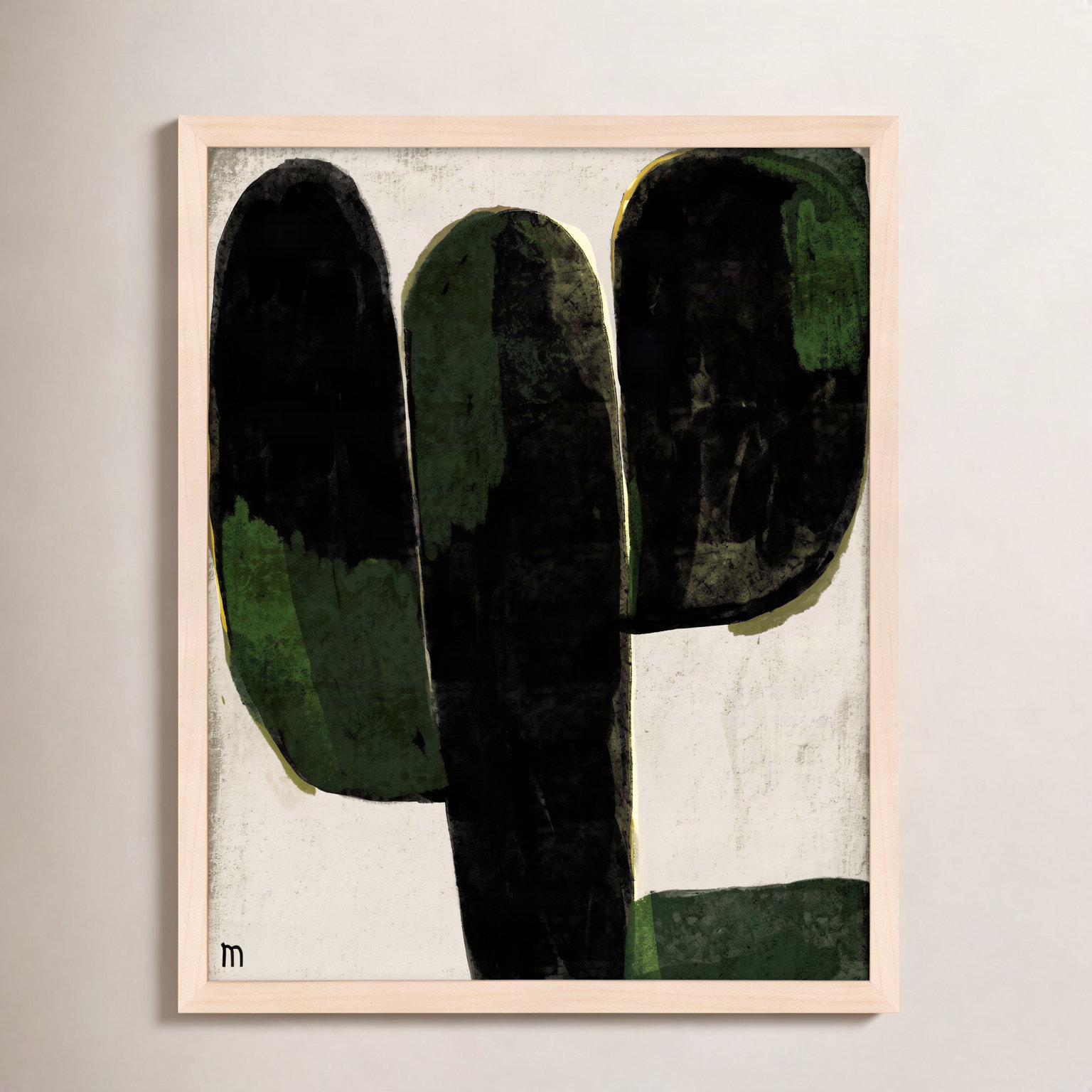 Succulent #1 by StudioM, 50" H x 40" W x 1.25" D, Brown