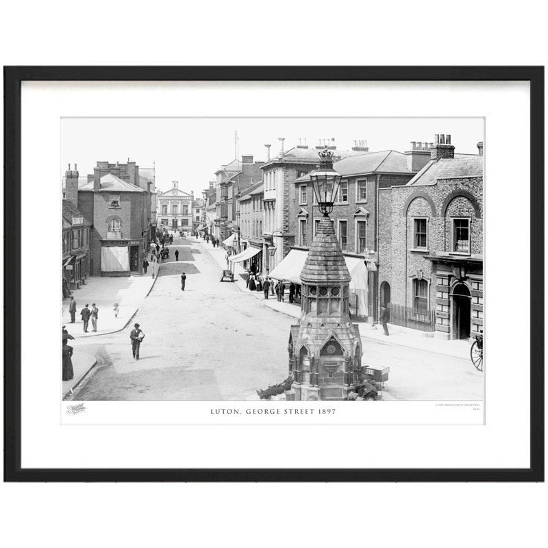 Luton, George Street 1897 - Single Picture Frame Print, 28cm H X 36cm W x 2cm D