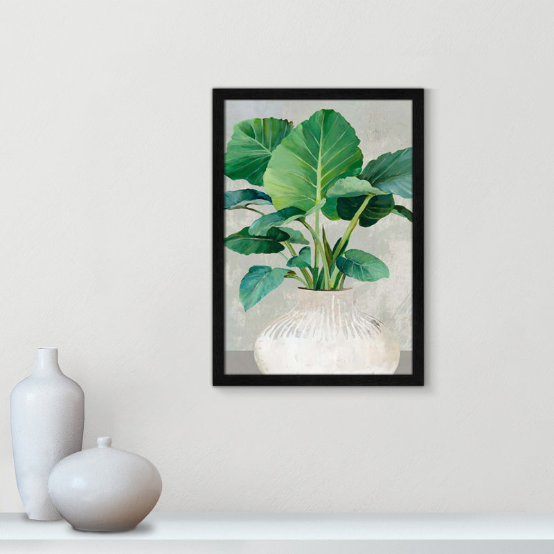 "Plantes d'intérieur II" par Asia Jensen - Art encadré avec fond perdu, H 23 po x l 17 po x P 0,75 po