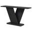 Console avec placage naturel, look minimaliste élégant pour n'importe quelle pièce, large plateau de table, base en V robuste, table en placage de bois facile à assembler, chambre à coucher de conception moderne, espace de présentation généreux,-1376624243