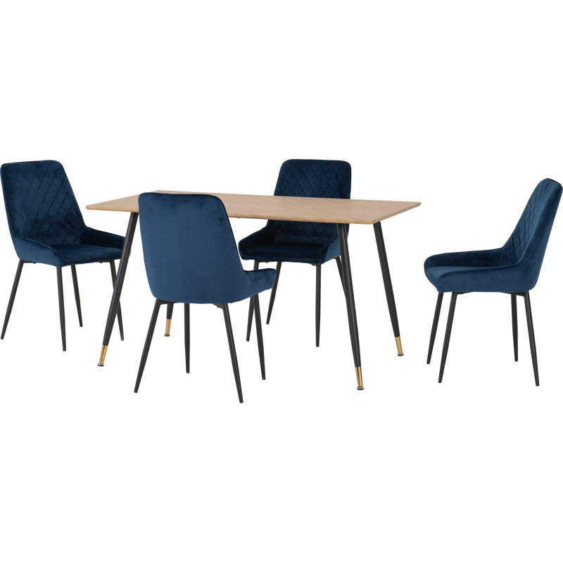 Aathyn 4 - Person Dining Set, Blue