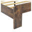 Base de lit double, base de lit plateforme en bois avec tête de lit à DEL et ports de charge USB, support de lattes en bois massif silencieux, aucun sommier requis, assemblage facile, grand rangement sous le lit, brun foncé-717612309