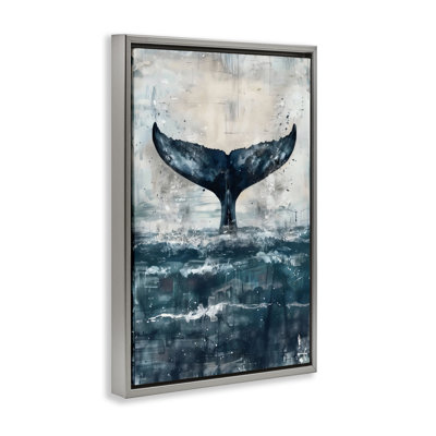 Centred Distressed Whale Tail Floating Frame, design by LSR Design Studio