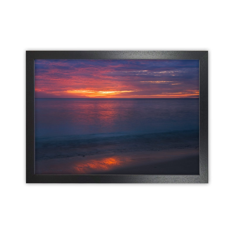 Monet Sunrise by Karsten Wrobel - Print on Canvas, 46cm H x 63cm W x 3cm D, Black Framed