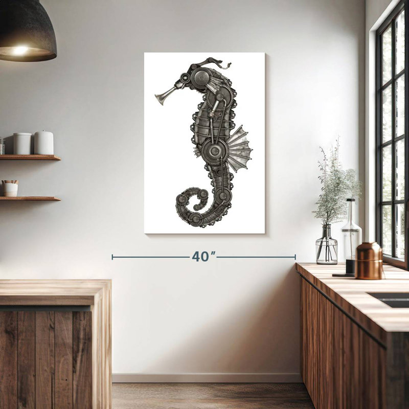Brampt Steampunk Seahorse, 39" H x 26" W