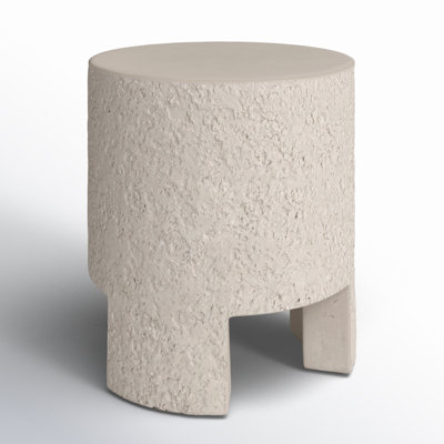 Hobart 18'' Stone Outdoor Side Table