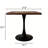27.8" Square Wood Dining Table Modern Tulip Base Kitchen Table, Bistro Table