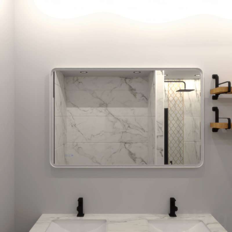 Miroir lumineux de salle de bain rectangulaire, 36 po x 48 po