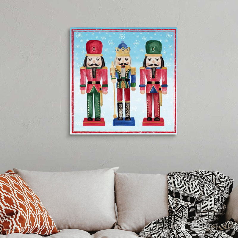 Three Nutcrackers II - reproduction d'art sur toile, Toile tendue, H 20 po x l 20 po x P 1,25 po