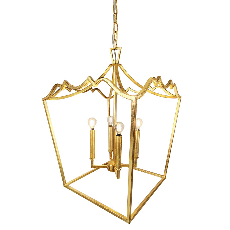 Luminaire suspendu carré à 4 lumières Thiva