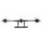 Lantier Matte Black 3-Light Bathroom Vanity Light with Clear Glass