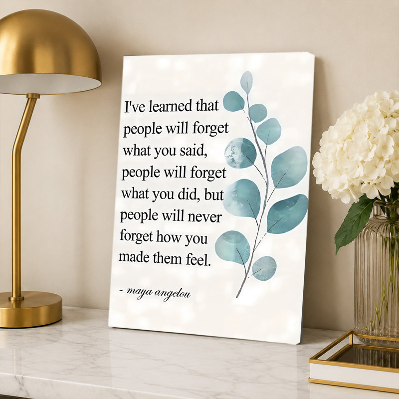 Maya Angelou, citation d'eucalyptus, affiche d'art mural, 16x24inch