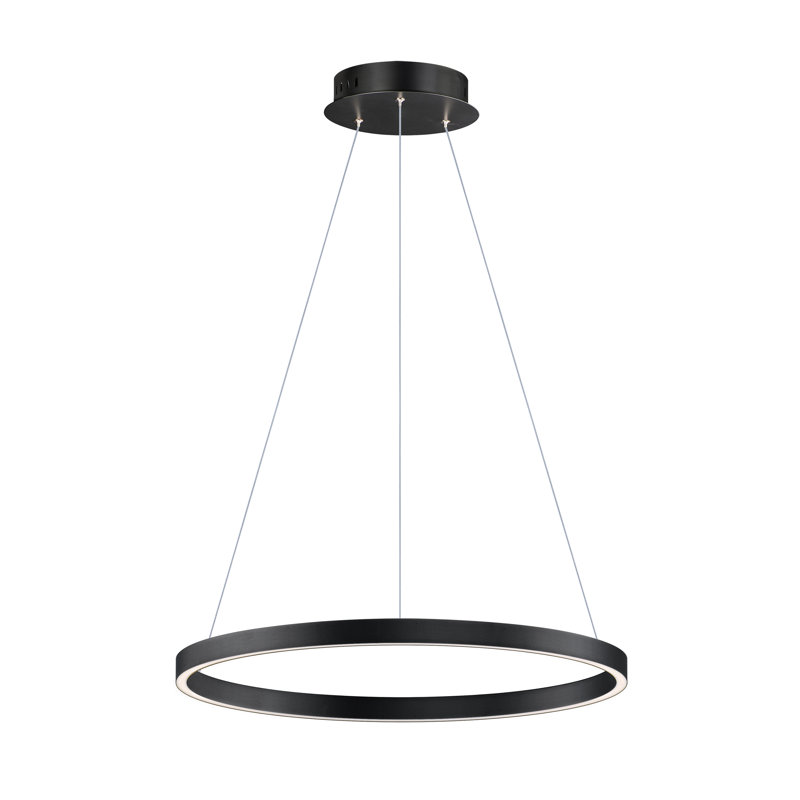 Groove 5CCT-Single Pendant, 10" H x 24" W x 24" D, Black