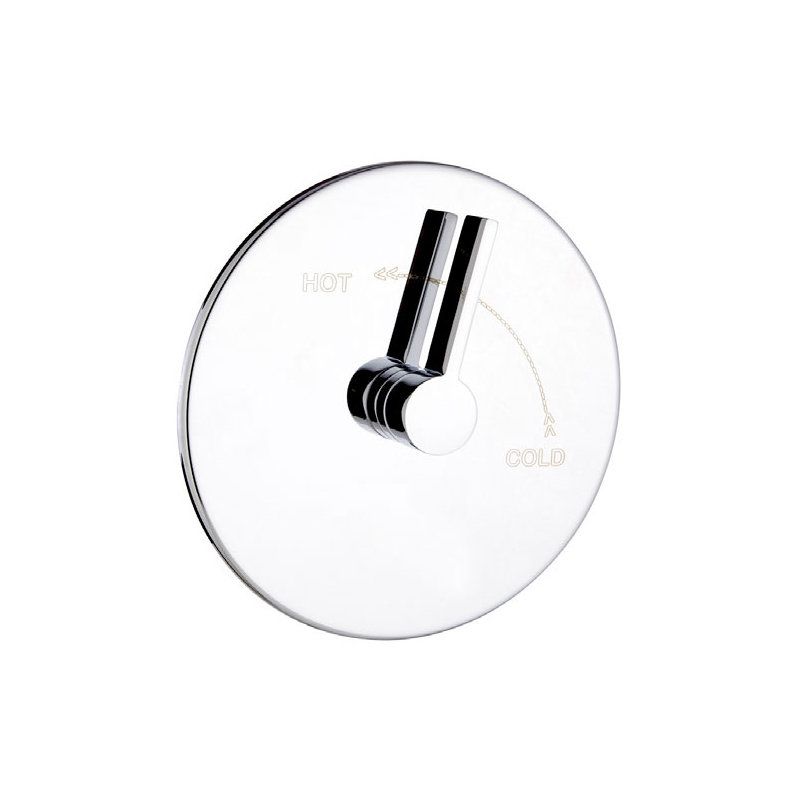 Douche ronde à pression équilibrée avec valve, Chrome poli
