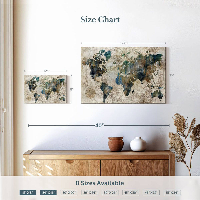 Aliaz Stained Celestial Map, 16" H x 24" W