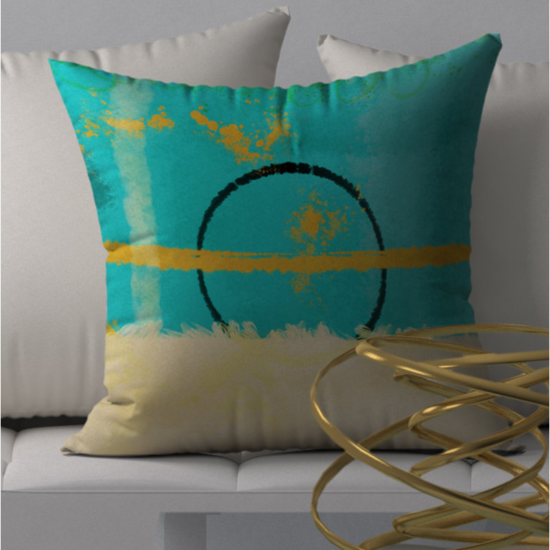 Abstract Reversible Throw Pillow, 24" x 24"