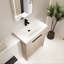 Meuble-lavabo autoportant de 30 po avec lavabo en résine et rangement à fermeture en douceur