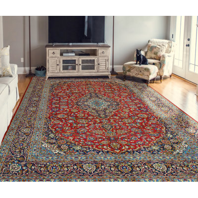 Khylar Distressed Carver Red Rug