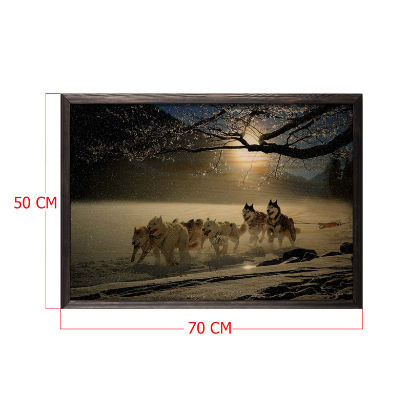 Perry Single Picture Frame Print on Wood, 50cm H x 70cm W x 2cm D