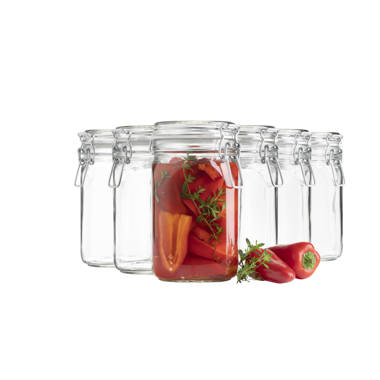 Glass Storage Jars Airtight Clip Top Lid Food Preserve Preserving Jar 70ml  x6