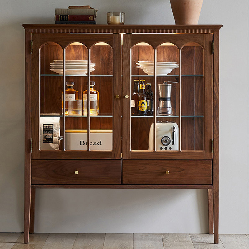 Dark brown Solid  Wood Display Cases