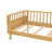 Full Size Kids Platform Bed with Safety Guardrails & Detachable Fence, Wood Frame for Bedroom,Natural-657280364-657280367