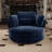 50" W Oversized Upholstered Swivel Barrel Chair-205931519