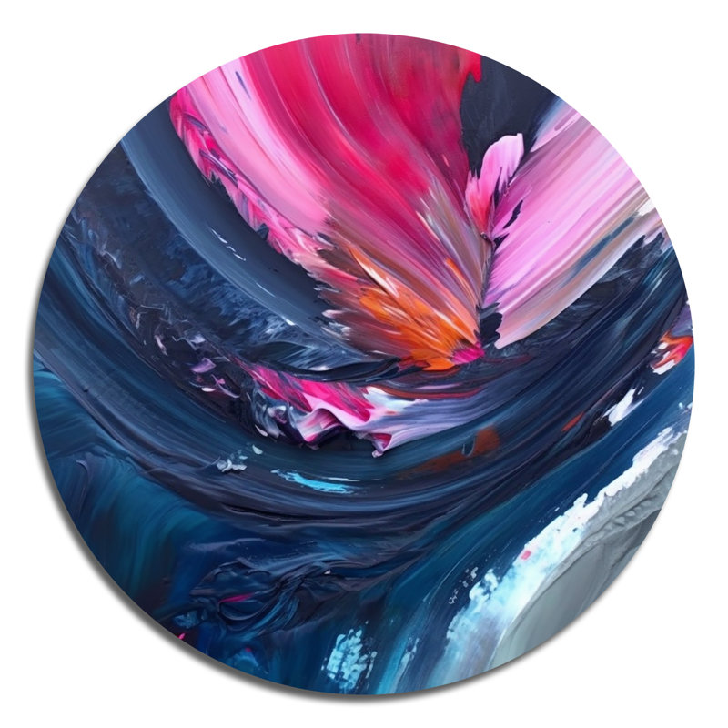 Czarnetzki - Art abstrait rond en métal, H 29 po x l 29 po