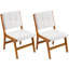 Ensemble de 2 chaises rembourrées avec pieds en bois d'hévéa pour la salle à manger, la cuisine et le salon.-750051646