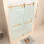 Porte de douche coulissante simple sans cadre de 56 à 60 po x H 76 po avec verre transparent-102079237