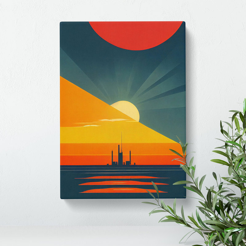 The Seductive Sunset Abstract - Wrapped Canvas, 50cm H x 35cm W x 3cm D