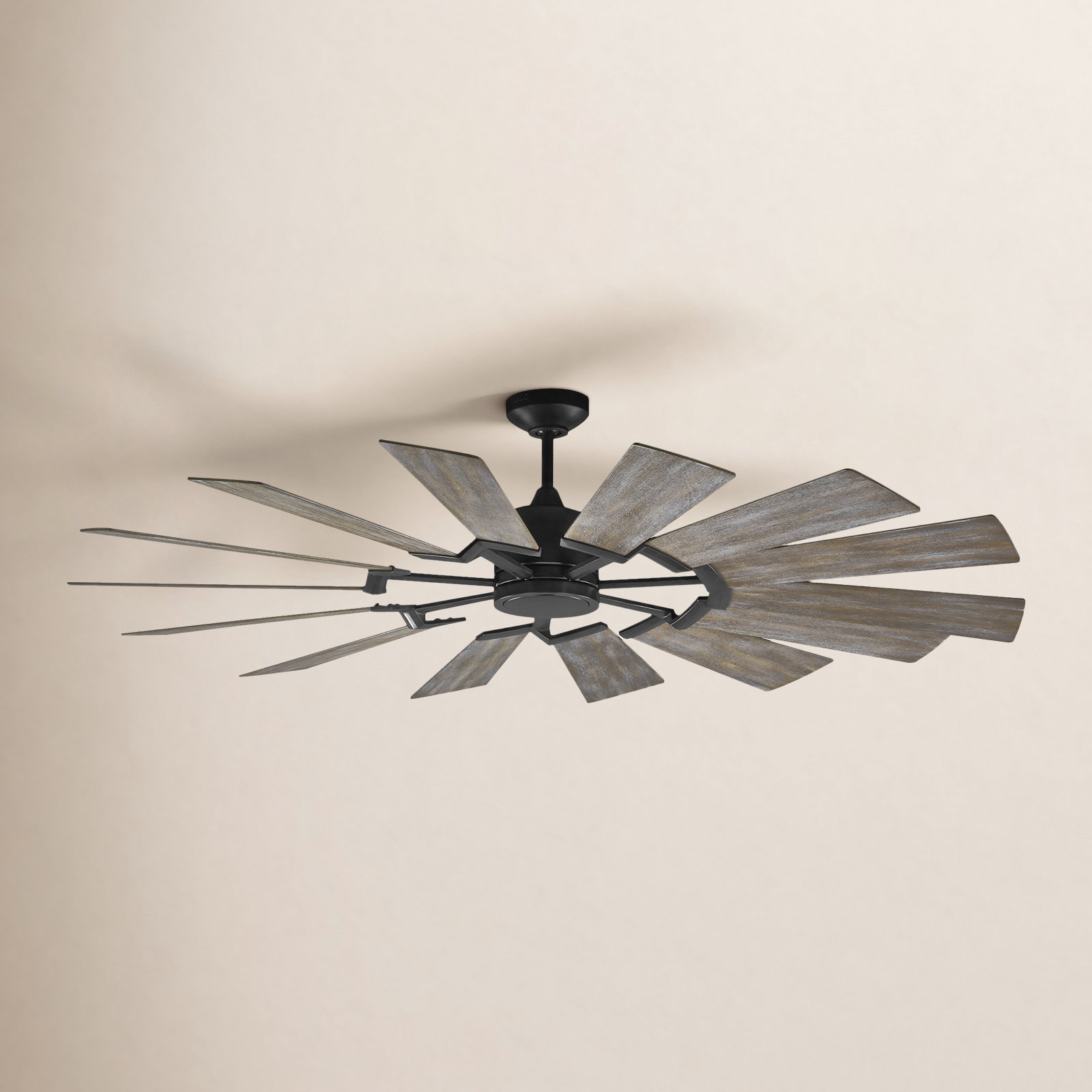 Elainea Ceiling Fan with LED Light Kit, Aged Pewter with Light Grey Weathered Oak Blades, 72 inches