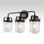 3 lumières avec abat-jour en verre transparent, applique moderne, luminaire intérieur industriel pour salle de bain, salon, chambre à coucher, évier de cuisine, douille E26, [sans ampoule]