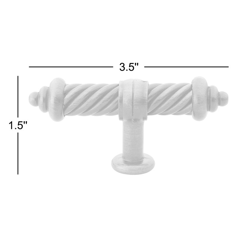 3.5" Length Novelty Knob (Set of 10), Matte Black, 10