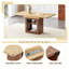 Ensemble de table de salle à manger extensible avec base de rangement et 4 chaises en cuir PU - Mobilier de cuisine moderne et évolutif pour petits espaces-1386941728-1386941730-1386941757
