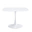 Table de salle à manger blanche pour 4 à 6 personnes, avec pieds en métal, 42,1 pieds-730873007
