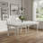 94" White Solid Wood Dining Table