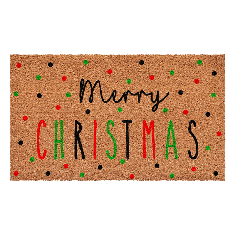 Festive Merry Christmas Doormat,17"x29", 36" W x 72" L