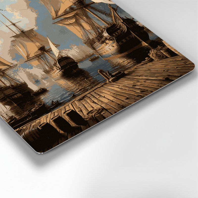 Art mural nautique gris nautique, H 32 po x l 32 po