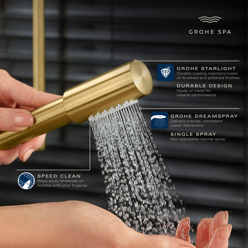 Sena Full Handheld Shower Head, Brushed Cool Sunrise