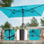 Parasol de patio à double face 10 x 6,5 pi avec grand auvent-763191582