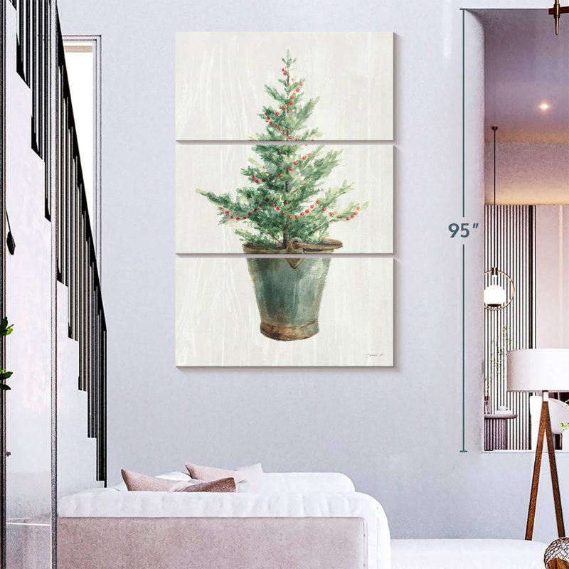 Arbre de Noël blanc et lumineux I, H 65 po x l 42 po
