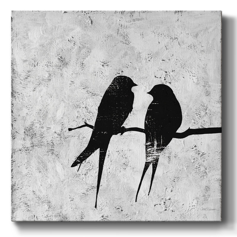 Silhouette d'oiseau II - Toile tendue avec châssis, H 8 po x l 8 po