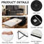 Canapé-lit de 57,9 po avec causeuse escamotable avec matelas en mousse à mémoire de forme simple, 2 ports de chargement USB, structure en acier robuste, design compact pour salon, appartement, dortoir, bureau-133412013
