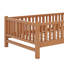 Base de lit plateforme basse avec garde-corps, lit en bois avec échelle-1167492590