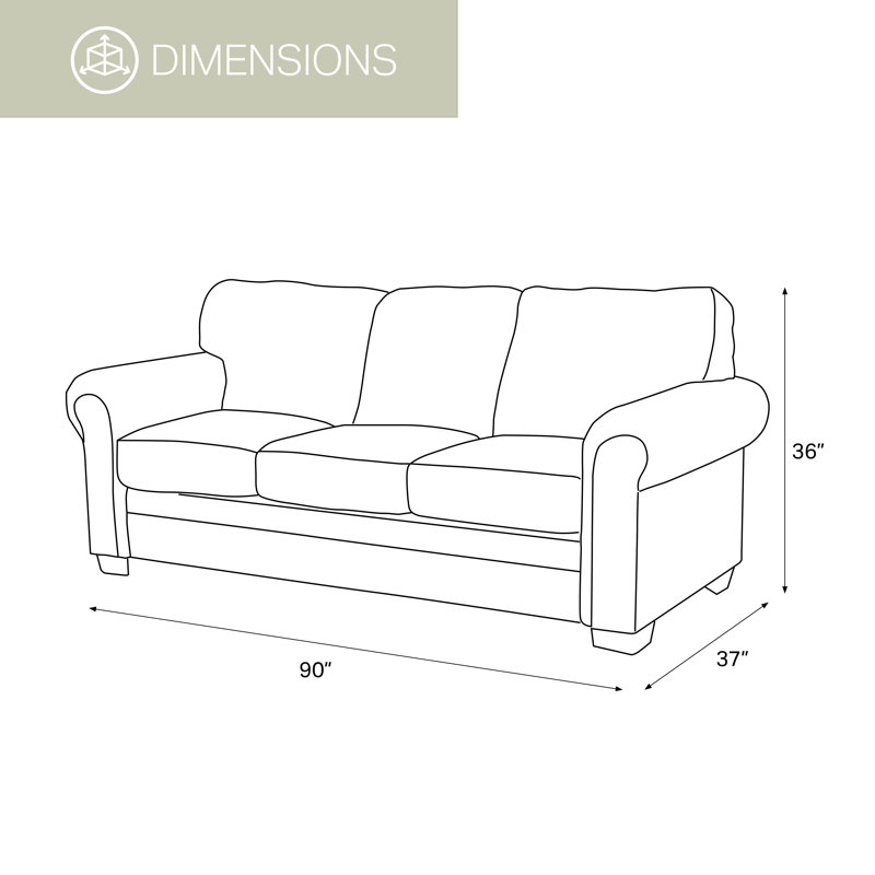 Josie Upholstered 88'' Sleeper Sofa