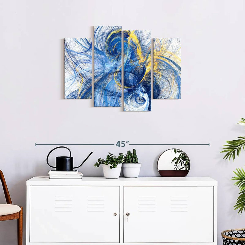 Abstract Prints Wall Art Multi Piece Canvas Print, 22" H x 36" W x 1" D